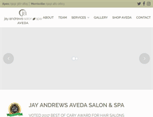 Tablet Screenshot of jayandrewssalonspa.com